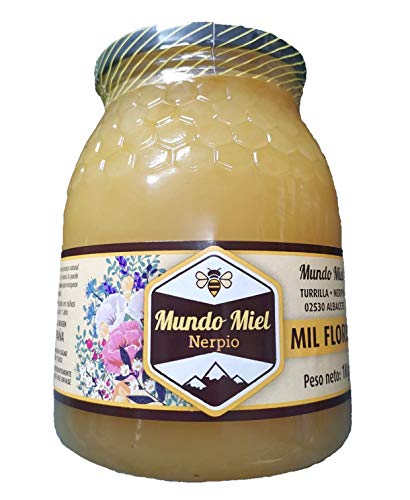 Miel de abeja Natural. RECIÉN CRISTALIZADA. Cruda y Pura Mil Flores. Directa del Apicultor. Nerpio, Sierra del Segura, 100% NATURAL- Empresa Familiar- Desde 1972- Origen ESPAÑA 1Kg