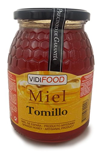 Miel de Tomillo - 1kg - Producida en España - Aroma Floral y Sabor Rico y Dulce - Amplia variedad de Deliciosos Sabores