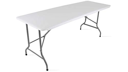MobEventPro - Mesa Plegable de Camping (180 x 70 x 74 cm), Color Blanco MobEventPro - Mesa Plegable de Camping (180 x 70 x 74 cm), Color Blanco