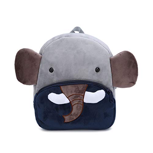 Mochila Infantil Kindergarten Guarderia Animales Linda Bolso Bebe Escuela Dibujos Animados para niña y niño 1-3 años,Elefante