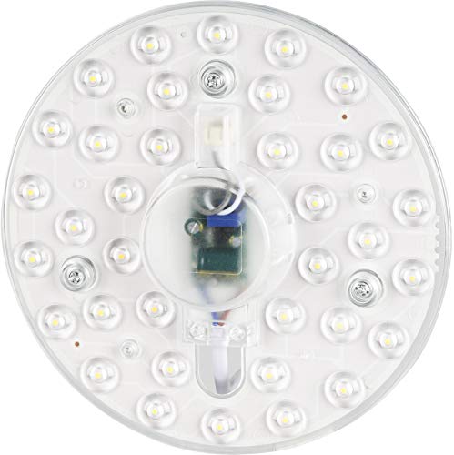 Módulo LED 230 V – 18 W 1800 lm – Kit de conversión con soporte magnético – para lámpara de techo – luz blanca cálida (3000 K)
