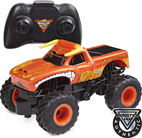 Monster Jam Oficial El Toro Loco Camión Monstruo con Control Remoto, Escala 1:24, 2,4 GHz, para Edades de 4 años en adelante