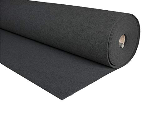 Moqueta Negra, Ancho 100cms, 280gr/m2,Venta por Metros, para Interior, Salón, Suelo