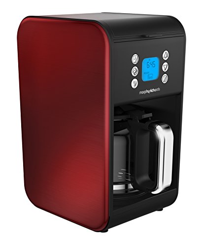 Morphy Richards Accents Independiente - Cafetera (Independiente, Cafetera combinada, 1,8 L, De café molido, 900 W, Rojo)