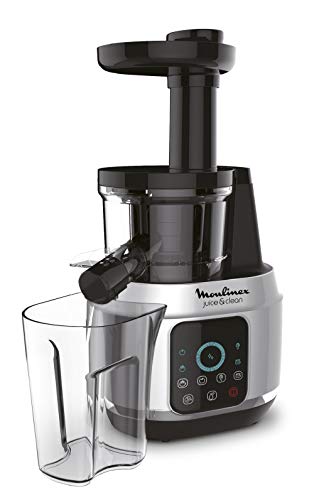 Moulinex Juice and Clean ZU420E10 Licuadora de prensado en frío, 150 W, 0.8 L, Plástico/acero inoxidable , Gris/Negro Moulinex Juice and Clean ZU420E10 Licuadora de prensado en frío, 150 W, 0.8 L, Plástico/acero inoxidable , Gris/Negro