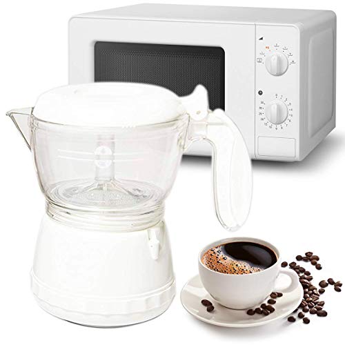 MovilCom® - Cafetera para microondas, cafetera de Viaje Individual Especial para microondas, café en 3 Minutos, para 2 Tazas (120ml)