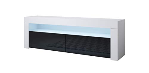 Mueble TV Modelo Aker (140x50,5cm) Color Blanco y Negro