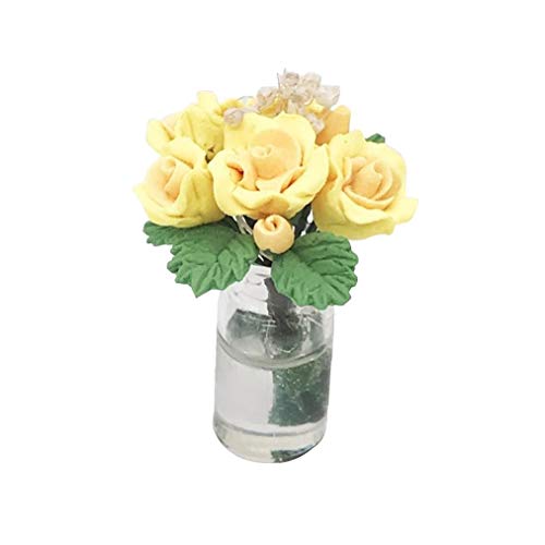 Naicasy Mini Rose en Maceta Manera Mini Casa en Miniatura de Tiesto Modelo de Juguete Casa del jardín de Flores de Accesorios de Bricolaje Rose Decoración Puntales Amarillo Naicasy Mini Rose en Maceta Manera Mini Casa en Miniatura de Tiesto Modelo de Juguete Casa del jardín de Flores de Accesorios de Bricolaje Rose Decoración Puntales Amarillo