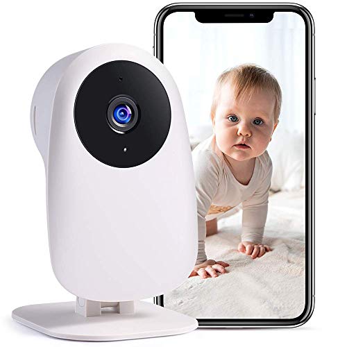 Nooie WiFi - Cámara de vigilancia para bebé 1080P IP, monitor para animales, visión nocturna, detección de movimiento, sonido bidireccional para seguridad en el hogar