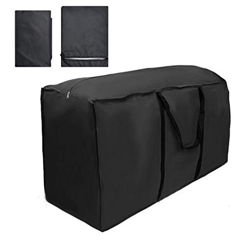 Nuevo jardín al aire libre muebles tienda cojín bolsa de almacenamiento bolsa impermeable caso cubierta (negro, 173x76x51cm)