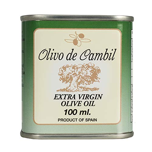 Olivo De Cambil Aceite De Oliva Virgen Extra 400 ml. Pack de 4 miniaturas (latas) de 100 ml. cada una.