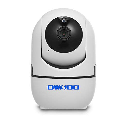 OWSOO 1080P Cámara WiFi Inalámbrica, Cámara IP, Monitor de Bebé con Detección de Movimiento, Alarma de Voz de Seguimiento, Audio Bidireccional, Vision Nocturna, Tarjeta TF, Almacenamiento en la Nube