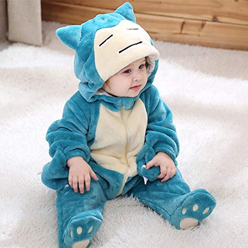 Pijamas Baby Boy Girl Pijamas De Halloween 1-3 Años Niños Kid Kawaii Cute Zipper Jumpsuit-Bucear_9M (5-11 Meses)