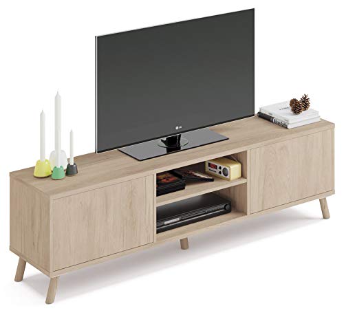 Pitarch Mueble TV Alde Salon Moderno Color Roble 2 Puertas Push 2 Huecos Comedor nordico 160x52x40 Pitarch Mueble TV Alde Salon Moderno Color Roble 2 Puertas Push 2 Huecos Comedor nordico 160x52x40