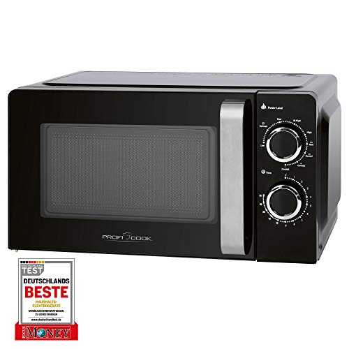 ProfiCook Microondas PC-MWG 1208 con grill, 17 litros, parrilla de 900 W/microondas de 700 W, 6 niveles de potencia de microondas, temporizador de 30 minutos con señal de final, color negro ProfiCook Microondas PC-MWG 1208 con grill, 17 litros, parrilla de 900 W/microondas de 700 W, 6 niveles de potencia de microondas, temporizador de 30 minutos con señal de final, color negro