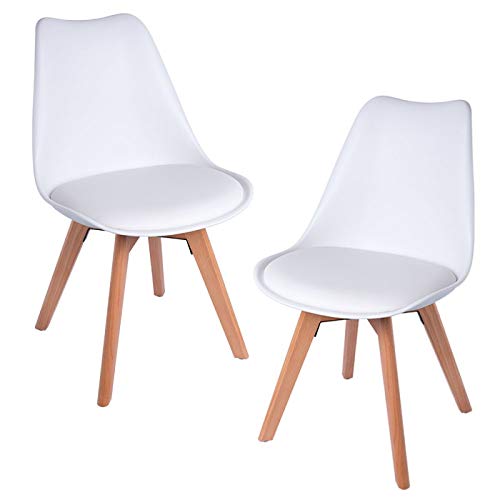 Regalos Miguel - Packs Sillas Comedor - Pack 2 Sillas Synk Basic - Blanco - Envío Desde España