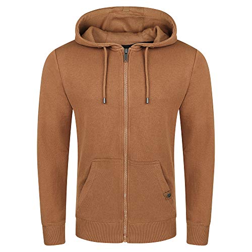 riverso RIVNils - Sudadera con Capucha para Hombre con Cremallera, básica, de algodón, Monocolor, Gris, marrón, Verde, Rojo, Azul, Negro - Tawny Brown (21300) M riverso RIVNils - Sudadera con Capucha para Hombre con Cremallera, básica, de algodón, Monocolor, Gris, marrón, Verde, Rojo, Azul, Negro - Tawny Brown (21300) M