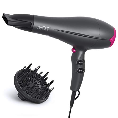 Secador Pelo Motor AC, Abody 2200W Secador de Pelo Iónico Professional con Boquilla Concentradora de Aire y Difusor, 2 Velocidades y 3 Temperaturas, Protección Contra Sobrecalentamiento Secador Pelo Motor AC, Abody 2200W Secador de Pelo Iónico Professional con Boquilla Concentradora de Aire y Difusor, 2 Velocidades y 3 Temperaturas, Protección Contra Sobrecalentamiento