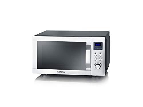 SEVERIN MW 7758 - Microondas 3 en 1 con base de cerámica, acero inoxidable, color negro mate SEVERIN MW 7758 - Microondas 3 en 1 con base de cerámica, acero inoxidable, color negro mate