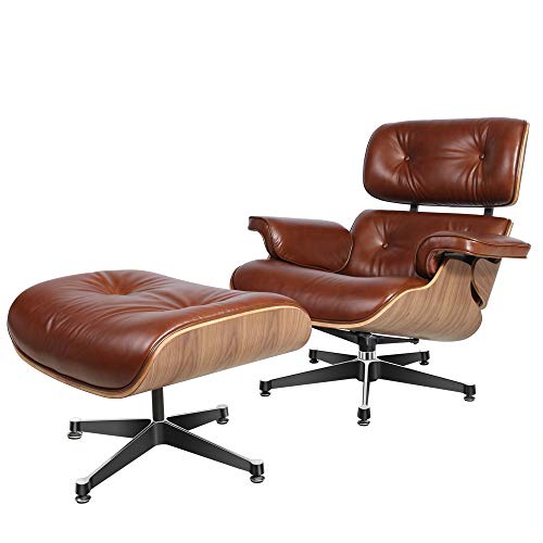 Sillón Reclinable De Cuero con Otomana, Sillón Clásico De Mediados De Siglo, Sillón Chaise, Base De Madera Laminada Y Aluminio para Dormitorio, Sala De Estar, Sala De Estar, Oficina Sillón Reclinable De Cuero con Otomana, Sillón Clásico De Mediados De Siglo, Sillón Chaise, Base De Madera Laminada Y Aluminio para Dormitorio, Sala De Estar, Sala De Estar, Oficina