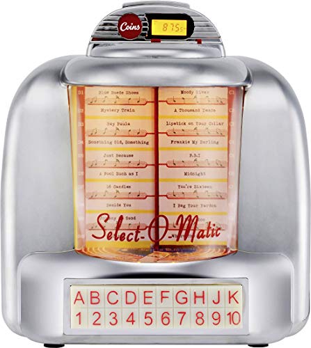 Silva Schneider Jukebox 55 - Radio de Mesa (FM, AUX, Bluetooth®, USB, SD, función de Carga de batería), Color Plateado