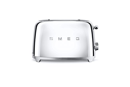 Smeg Tostador TSF01SSEU, 950 W, Acero Inoxidable, 2 Ranuras, Cromo