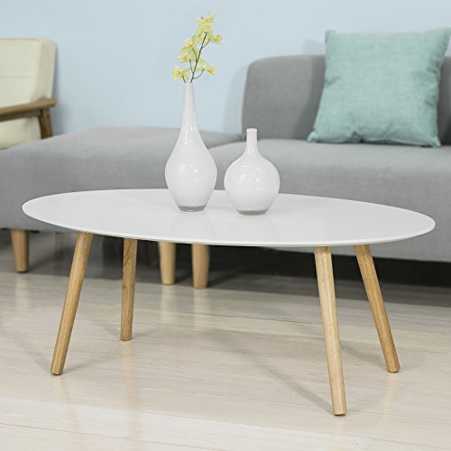 SoBuy Mesa de Centro para Salón,Mesa de Café, Blanco, L105xH40 cm,FBT61-W, ES SoBuy Mesa de Centro para Salón,Mesa de Café, Blanco, L105xH40 cm,FBT61-W, ES