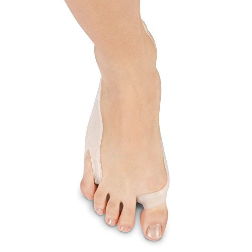 SOLES Pad para juanetes y separador de dedos con férula – Enderezador del pie de gran tamaño, ayuda a aliviar el dolor del pie – silicona hipoalergénica – un tamaño para todos SOLES Pad para juanetes y separador de dedos con férula – Enderezador del pie de gran tamaño, ayuda a aliviar el dolor del pie – silicona hipoalergénica – un tamaño para todos