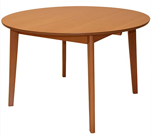 Suska-Regalos Mesa Comedor Extensible Redonda, Madera, 120 X 75 cm-ext. + 30 cm-Tabl.18 mm