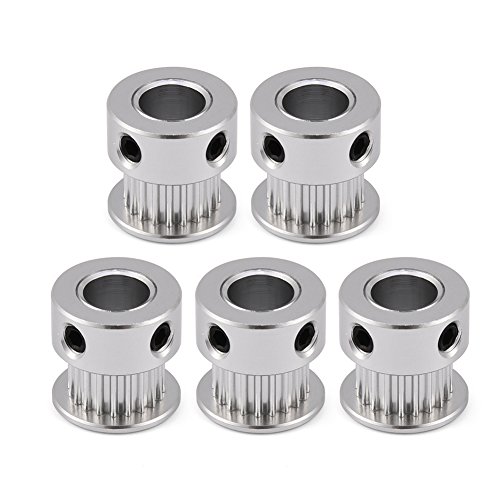 Tangxi Equipo 3D 8 mm/5 mm, 5 PCS GT2 Polea 20/16 Dientes 8 mm Diámetro de Aluminio Polea de sincronización para Impresora 3D Correa de 6 mm de Ancho(20 Dientes 8MM) Tangxi Equipo 3D 8 mm/5 mm, 5 PCS GT2 Polea 20/16 Dientes 8 mm Diámetro de Aluminio Polea de sincronización para Impresora 3D Correa de 6 mm de Ancho(20 Dientes 8MM)