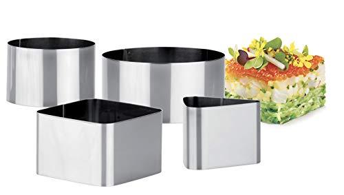 Tescoma 428724 Moldes De Emplatar Grandchef, 4 Pzs, Acero Inoxidable, Gris, 4 Tescoma 428724 Moldes De Emplatar Grandchef, 4 Pzs, Acero Inoxidable, Gris, 4