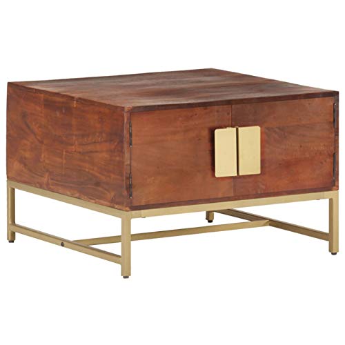 Tidyard Mesa de Centro Mesa Auxiliar de Salón con 1 Compartimento Grande Madera Maciza de Acacia Marrón Miel 67x67x45 cm Tidyard Mesa de Centro Mesa Auxiliar de Salón con 1 Compartimento Grande Madera Maciza de Acacia Marrón Miel 67x67x45 cm