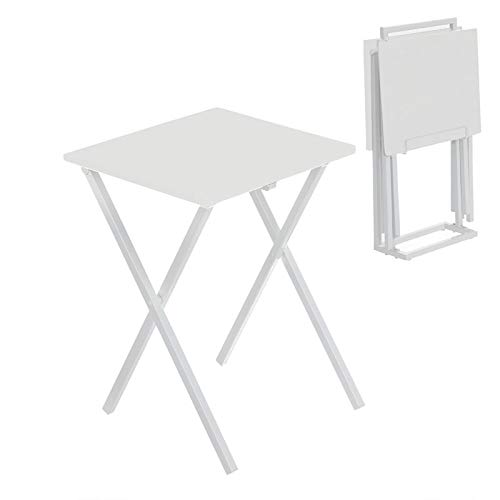 TIENDA EURASIA® Mesa Plegable Cocina - Juego de 2 Mesitas Auxiliares con Soporte - 40 x 33,50 x 51 cm (Blanca) TIENDA EURASIA® Mesa Plegable Cocina - Juego de 2 Mesitas Auxiliares con Soporte - 40 x 33,50 x 51 cm (Blanca)