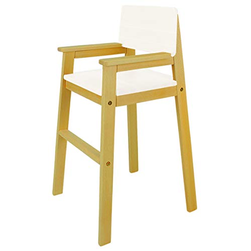 Trona infantil de madera maciza de haya, color nogal y blanco, para mesa de comedor, silla alta para niños, estable y fácil de limpiar, muchos colores posibles. Trona infantil de madera maciza de haya, color nogal y blanco, para mesa de comedor, silla alta para niños, estable y fácil de limpiar, muchos colores posibles.