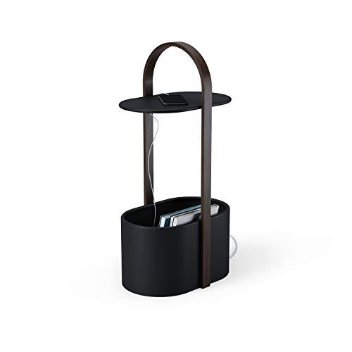 Umbra Bellwood Mesa Auxiliar y revistero, Negro/Nogal, 34.9 x 24.1 x 68.3 cm Umbra Bellwood Mesa Auxiliar y revistero, Negro/Nogal, 34.9 x 24.1 x 68.3 cm