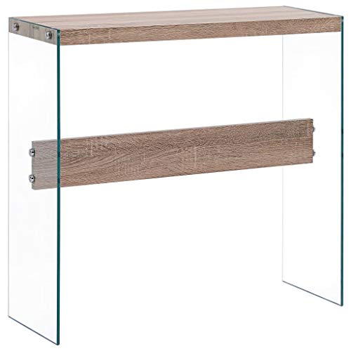 UnfadeMemory Mesa Consola Recibidor de Entrada de Cristal,Mesa Alta Cocina,Mesa de Entrada,Mueble Auxiliar,Superficie de MDF,82x29x75,5cm (Roble) UnfadeMemory Mesa Consola Recibidor de Entrada de Cristal,Mesa Alta Cocina,Mesa de Entrada,Mueble Auxiliar,Superficie de MDF,82x29x75,5cm (Roble)