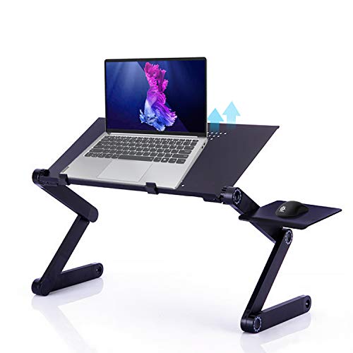Vasen Mesa Ordenador Portatil Plegable Soporte PC Base Ajustable Aluminio Escritorio de la Cama con Tablero de Rratón y Respiraderos para Notebook PC Laptop Ordenador Vasen Mesa Ordenador Portatil Plegable Soporte PC Base Ajustable Aluminio Escritorio de la Cama con Tablero de Rratón y Respiraderos para Notebook PC Laptop Ordenador