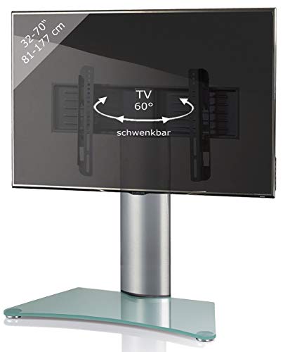VCM Windoxa Maxi-Soporte de Mesa para TV, Cristal Opaco, Aluminio
