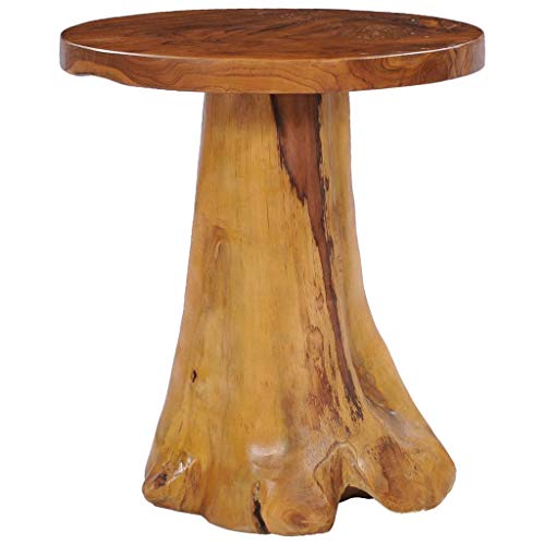 vidaXL Teca Mesa Centro Madera Maciza Diseño Original Rústico Tablero Redondo Base Forma Tronco Mesita Auxiliar Baja Sofá Salón Sala Marrón Negro vidaXL Teca Mesa Centro Madera Maciza Diseño Original Rústico Tablero Redondo Base Forma Tronco Mesita Auxiliar Baja Sofá Salón Sala Marrón Negro