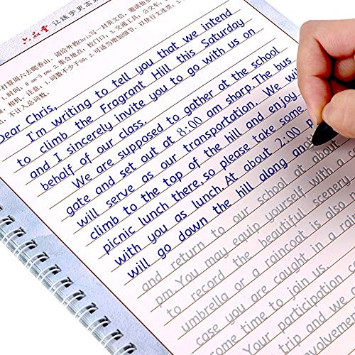VODVO LIU Pin Tang 3pcs módulo de Copia de Escritura Inglés Hengshui caligrafía for los Hijos Adultos Ejercicios Libros caligrafía Practice Book