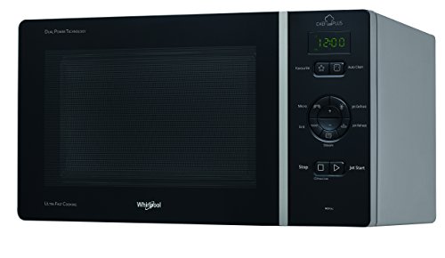 Whirlpool MCP 344 SL - Microondas (Encimera, Microondas con grill, 25 L, 800 W, Botones, Negro, Plata)