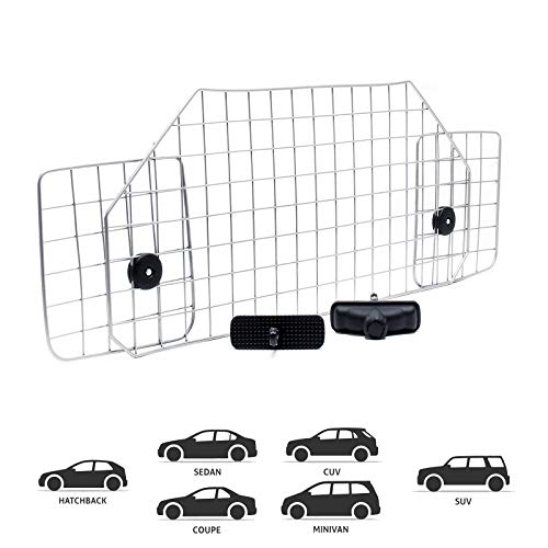 WilTec Reja de Perros para Coche Modelo E Rejilla separadora Reja protección Ajustable Universal Equipaje WilTec Reja de Perros para Coche Modelo E Rejilla separadora Reja protección Ajustable Universal Equipaje