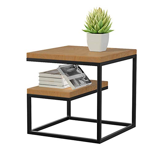 YTSFT Mesa Auxiliar Pequeña Hierro Forjado Mesa Auxiliar Madera Maciza Mesita De Noche Mesa De Centro para Sala De Estar Dormitorio Retro Metal Muebles-Azul YTSFT Mesa Auxiliar Pequeña Hierro Forjado Mesa Auxiliar Madera Maciza Mesita De Noche Mesa De Centro para Sala De Estar Dormitorio Retro Metal Muebles-Azul