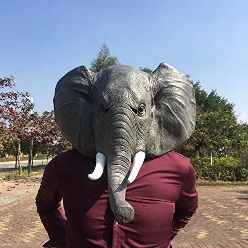 YYF-MáSCARA de Elefante de Halloween Mascarada Elefante Africano Máscara de Animal