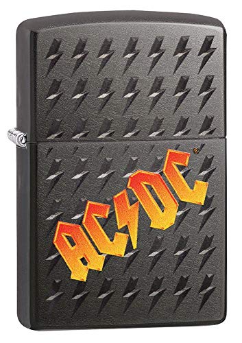 Zippo - Mechero de Bolsillo para Hombre, Color Gris AC/DC, Talla única