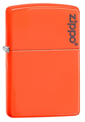 Zippo Neon Orange Mechero, Metal, Naranja, 3.5x1x5.5 cm