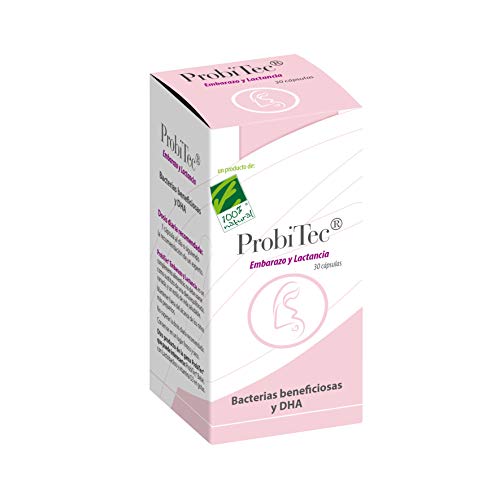 100% Natural ProbiTec Embarazo y Lactancia Omega 3. Caja 30 Capsulas