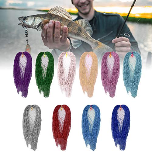 【2021 Promoción de año Nuevo】 Atado de Moscas con Flash de Cristal de Larga Vida Duradera, Herramientas de Pesca, 1000 Piezas de Pesca en el mar para Pesca Salvaje(Fly Color Silk Thread)