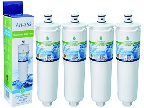 4x AquaHouse AH-352 filtro de agua compatibles para Bosch/Neff/Siemens nevera 3M CS-52, CS-452, CS-51, 640565, 5586605