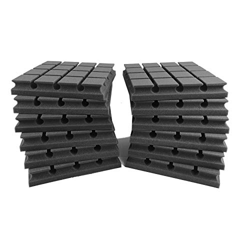 AcousPanel Paneles acústicos Pro con resonadores compuestos por espuma acústica de grado profesional. 12 Unidades. Dimensiones 30x30cm (5 cm de espesor), color gris antracita. Autoextinguible. AcousPanel Paneles acústicos Pro con resonadores compuestos por espuma acústica de grado profesional. 12 Unidades. Dimensiones 30x30cm (5 cm de espesor), color gris antracita. Autoextinguible.
